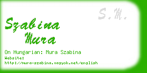 szabina mura business card